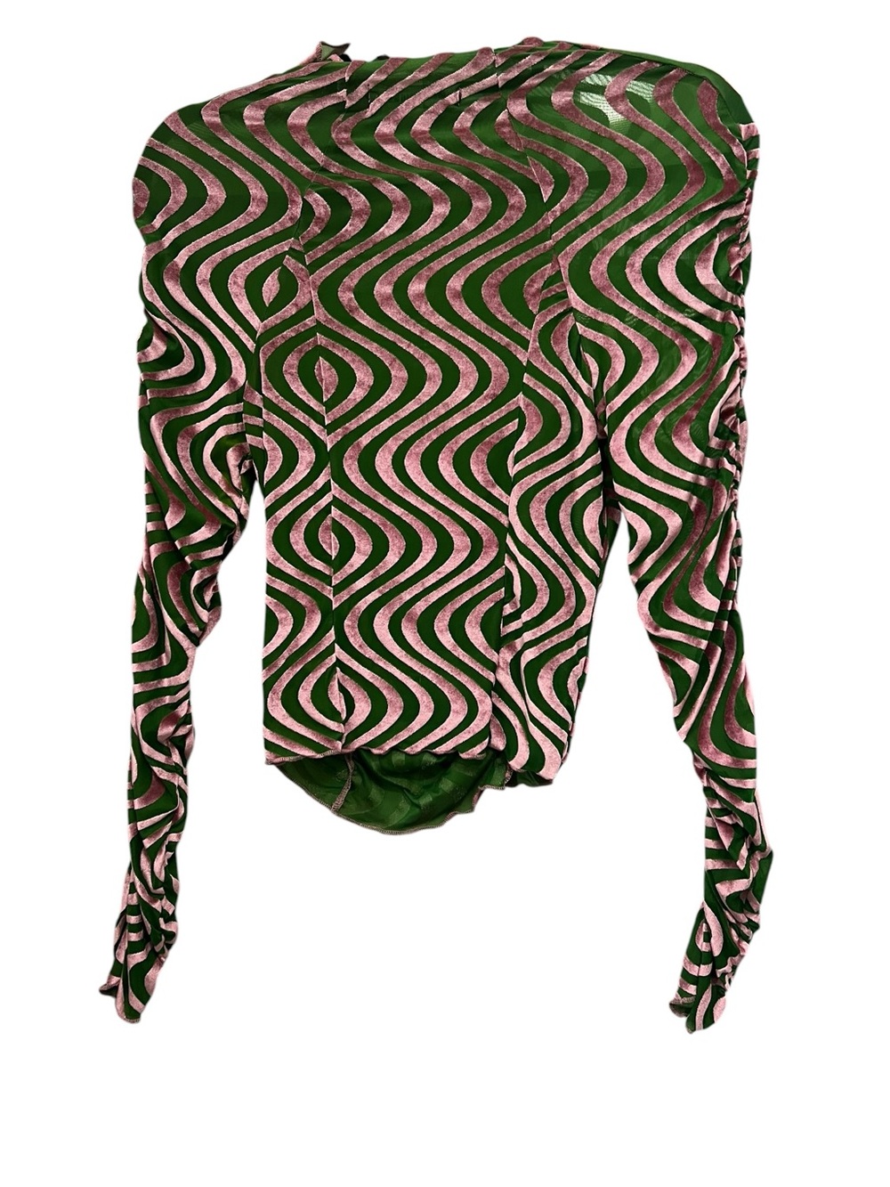 Urban Outfitters Green & Pink Wavy Stripe Tee size M EUC - Picture 5 of 9